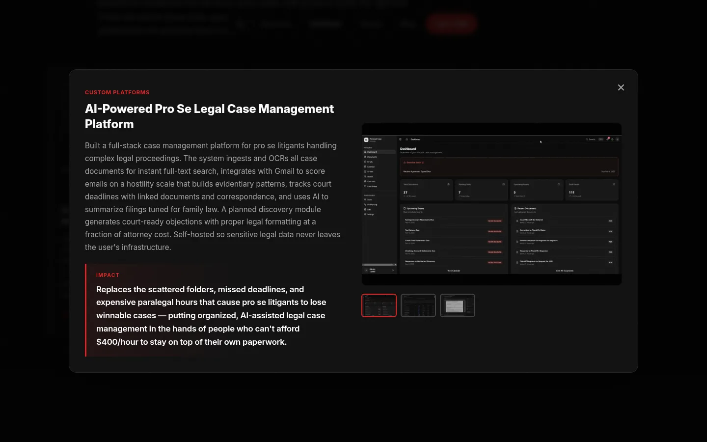Solutions Portfolio Page