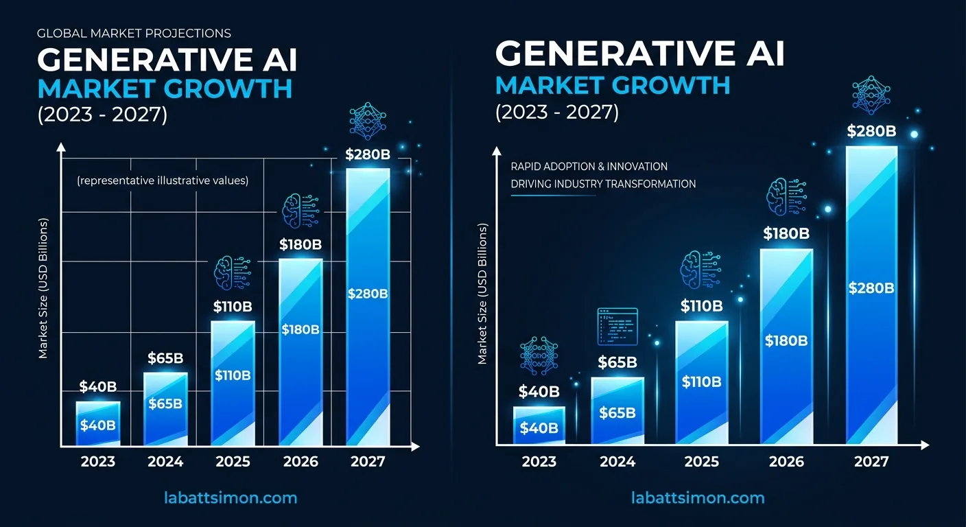 Generative AI market size growth