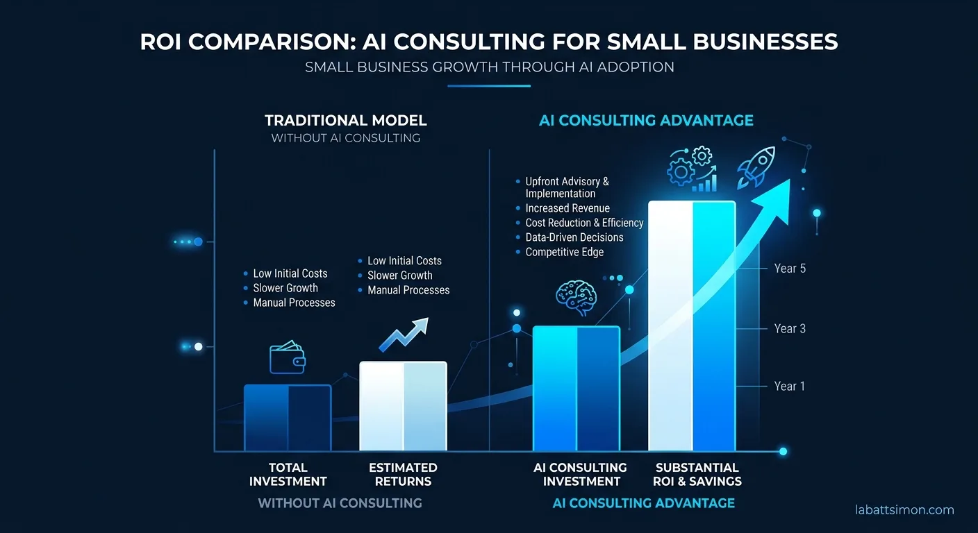 AI consulting ROI comparison for small businesses