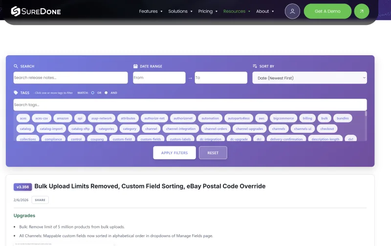 Product Release Notes CMS